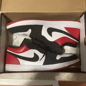 Air Jordan 1 Low Black Toe Size 13